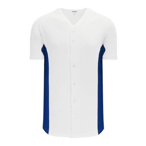 Athletic Knit Full Button Baseball Jersey with Contrast Mesh Inserts (BA1890)